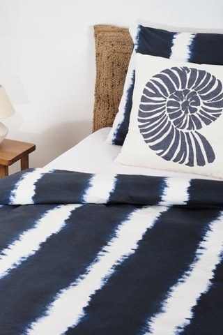 Housse de couette en coton 78 fils/cm² Caimari - Bleu et blanc