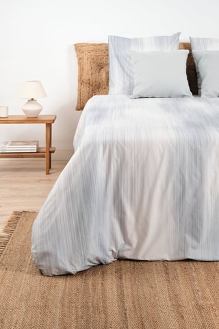 Housse de couette en coton 78 fils/cm² Lluc - Bleu clair et blanc