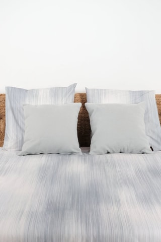 Housse de couette en coton 78 fils/cm² Lluc - Bleu clair et blanc