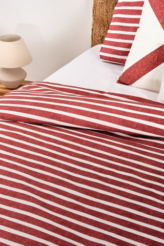 Housse de couette en coton 78 fils/cm² Torrox - Rouge et blanc