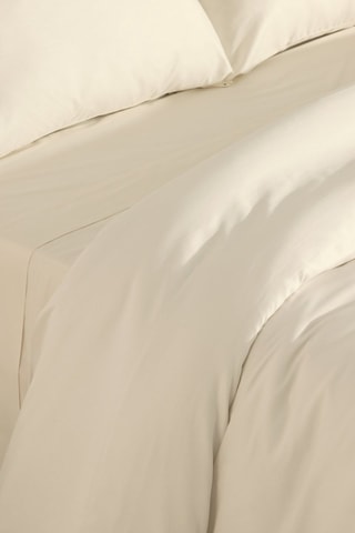 Housse de couette en percale de coton 78 fils/cm² Natural - Crème