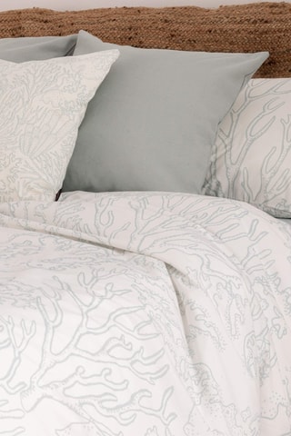 Housse de couette en satin de coton 157 fils/cm² Begur - Vert menthe
