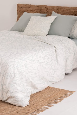 Housse de couette en satin de coton 157 fils/cm² Begur - Vert menthe