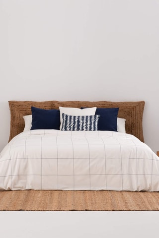 Housse de couette en satin de coton 157 fils/cm² Borriana - Bleu cobalt