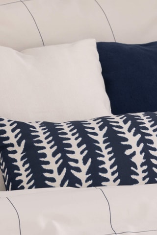 Housse de couette en satin de coton 157 fils/cm² Borriana - Bleu cobalt