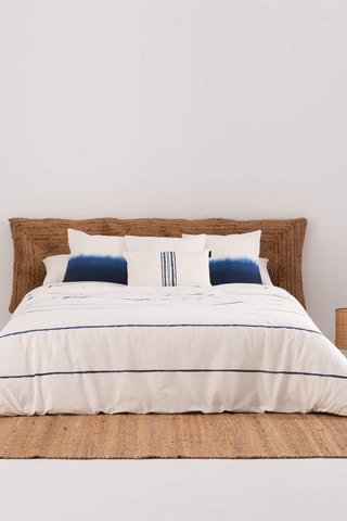 Housse de couette en satin de coton 157 fils/cm² Ibiza - Bleu cobalt