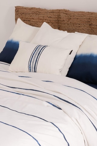 Housse de couette en satin de coton 157 fils/cm² Ibiza - Bleu cobalt