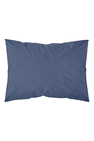 Housse de coussin en percale de coton 78 fils/cm² Marino - Bleu marine