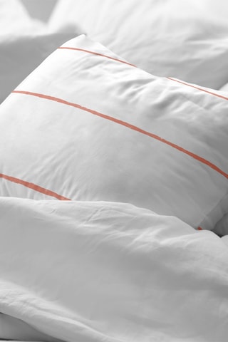 Housse de coussin en percale de coton 78 fils/cm² Ibiza - Corail