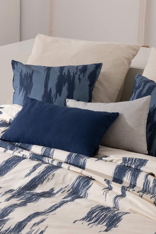 Housse de couette en satin de coton 157 fils/cm² Mahon - Bleu marine