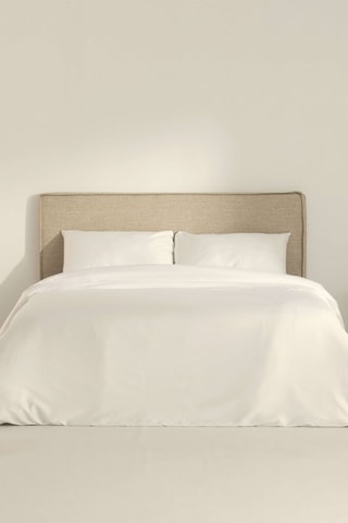 Housse de couette en satin de coton 157 fils/cm² 120 - Blanc