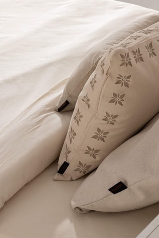 Housse de couette en satin de coton 157 fils/cm² Ferreira  - Beige