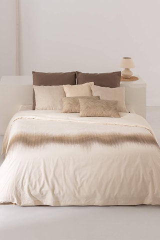 Housse de couette en satin de coton 157 fils/cm² Deya - Moka