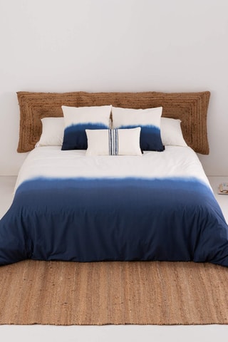 Housse de couette en satin de coton 157 fils/cm² Mojácar - Bleu cobalt