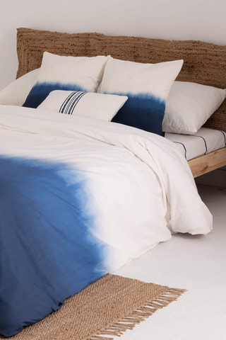 Housse de couette en satin de coton 157 fils/cm² Mojácar - Bleu cobalt