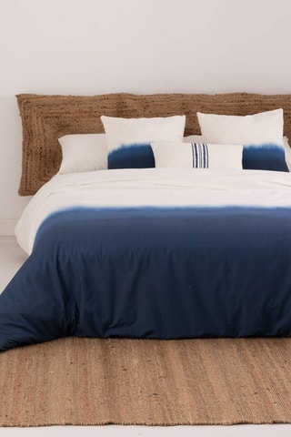 Housse de couette en satin de coton 157 fils/cm² Mojácar - Bleu cobalt