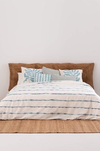Housse de couette en satin de coton 157 fils/cm² Vera - Bleu cobalt