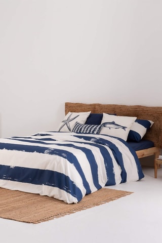 Housse de couette en satin de coton 157 fils/cm² Cambrils - Bleu cobalt