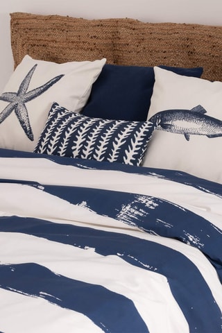 Housse de couette en satin de coton 157 fils/cm² Cambrils - Bleu cobalt