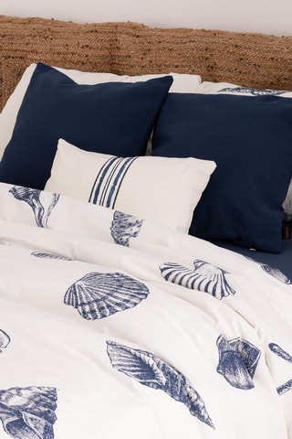 Housse de couette en satin de coton 157 fils/cm² Dénia - Bleu cobalt