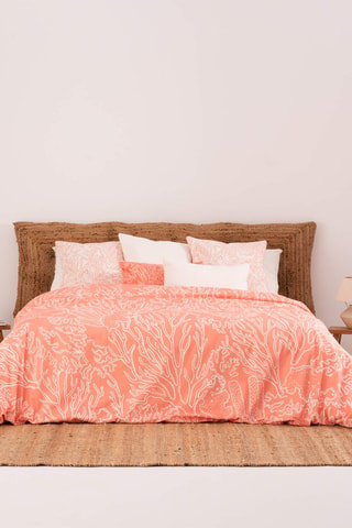 Housse de couette en satin de coton 157 fils/cm² Estarit - Corail