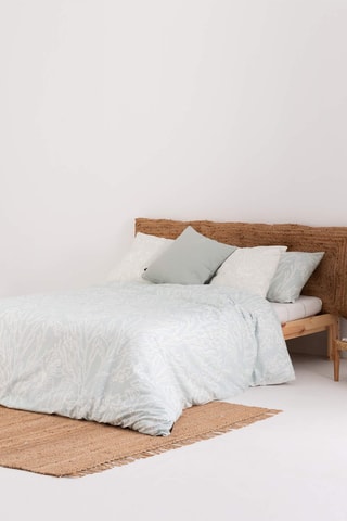 Housse de couette en satin de coton 157 fils/cm² Estarit - Vert menthe