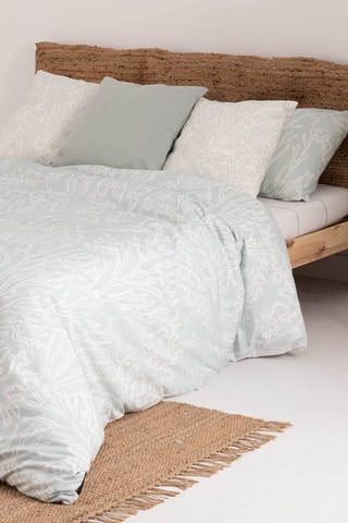 Housse de couette en satin de coton 157 fils/cm² Estarit - Vert menthe