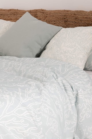 Housse de couette en satin de coton 157 fils/cm² Estarit - Vert menthe