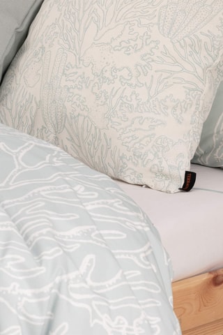Housse de couette en satin de coton 157 fils/cm² Estarit - Vert menthe