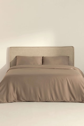 Housse de couette en satin de coton 157 fils/cm² 120 - Grège