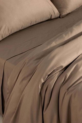 Housse de couette en satin de coton 157 fils/cm² 120 - Grège