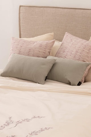 Housse de couette en satin de coton 157 fils/cm² Bacaro - Beige et mauve