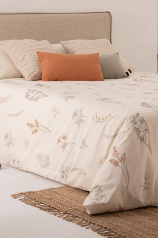 Housse de couette en satin de coton 157 fils/cm² Siurana - Beige