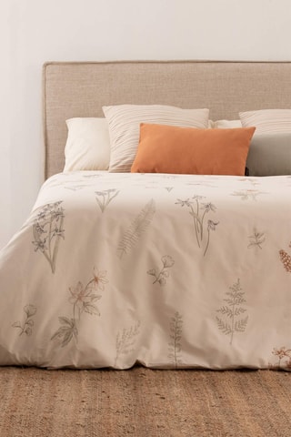 Housse de couette en satin de coton 157 fils/cm² Siurana - Beige