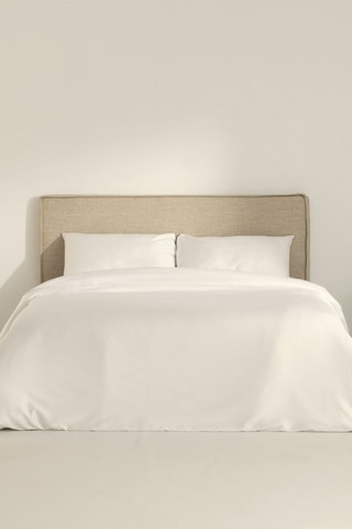 Housse de couette en percale de coton 78 fils/cm² Quimico - Blanc
