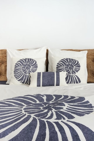 Housse de couette en coton 78 fils/cm² Nerja - Blanc et bleu