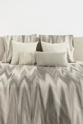 Housse de couette en coton 78 fils/cm² Algemesí - Crème et gris