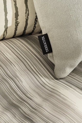 Housse de couette en coton 78 fils/cm² Algemesí - Crème et gris