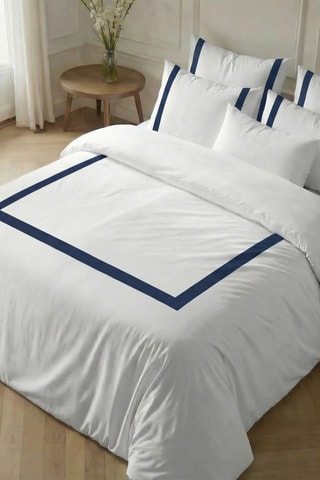 Housse de couette en percale de coton 79 fils/cm² Portitxol Azul - Bleu
