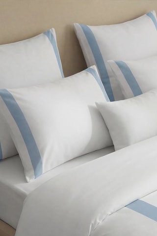 Housse de couette en percale de coton 79 fils/cm² Portixol - Bleu