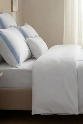 Housse de couette en percale de coton 79 fils/cm² Portixol - Bleu