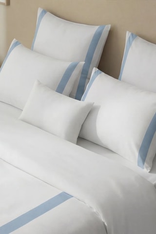 Housse de couette en percale de coton 79 fils/cm² Portixol - Bleu