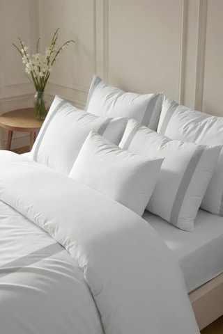 Housse de couette en percale de coton 79 fils/cm² Portixol - Gris
