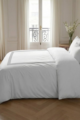 Housse de couette en percale de coton 79 fils/cm² Portixol - Gris