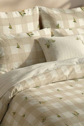Housse de couette en percale de coton 79 fils/cm² Sella - Beige
