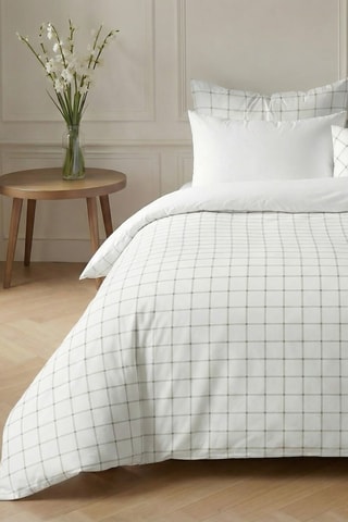Housse de couette en percale de coton 79 fils/cm² Daimus - Gris