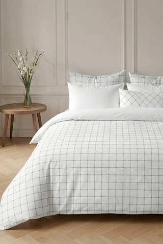 Housse de couette en percale de coton 79 fils/cm² Daimus - Gris
