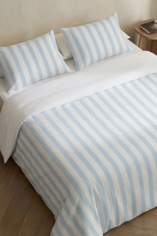 Housse de couette en percale de coton 79 fils/cm² Lango - Bleu