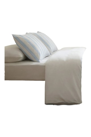 Housse de couette en percale de coton 79 fils/cm² Lango - Bleu