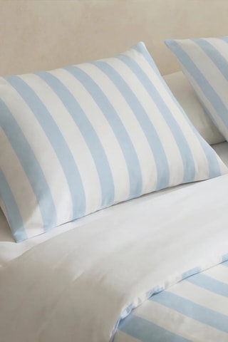 Housse de couette en percale de coton 79 fils/cm² Lango - Bleu